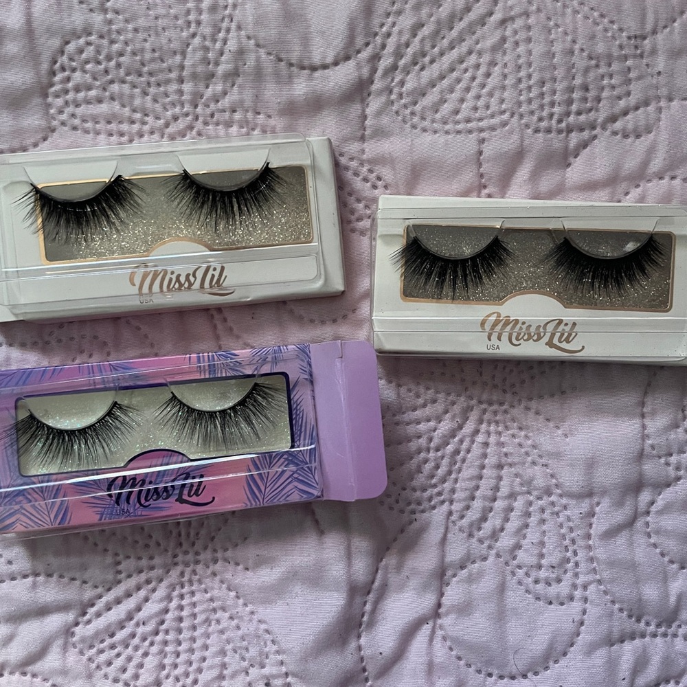 Miss Lit False Eyelashes Set - Black